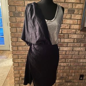 Alexander Wang Jersey and silk drape dress